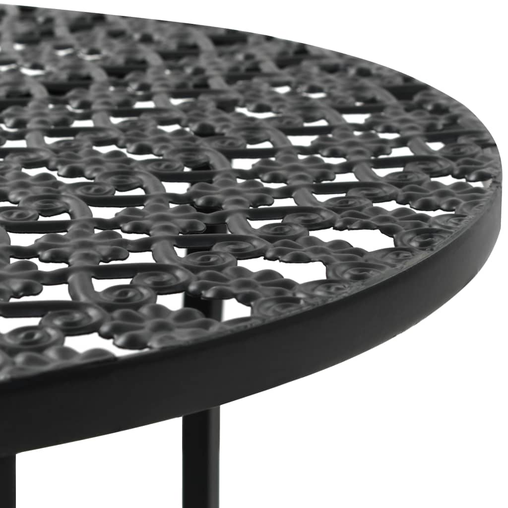 vidaXL Stolik barowy, czarny, 40 x 70 cm, metalowy
