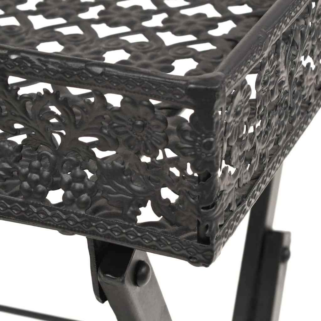 vidaXL Składany stolik w stylu vintage, metalowy, 58x35x72, czarny
