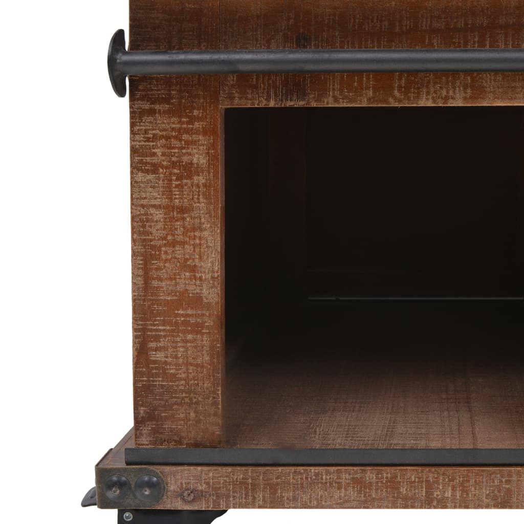 vidaXL Stolik kawowy z litego drewno jodłowego, 91x51x38 cm, brązowy