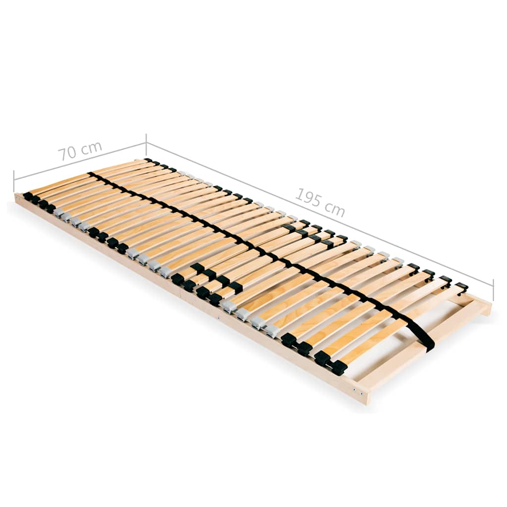 vidaXL Stelaż do łóżka z 28 listwami, 7 stref, 70 x 200 cm
