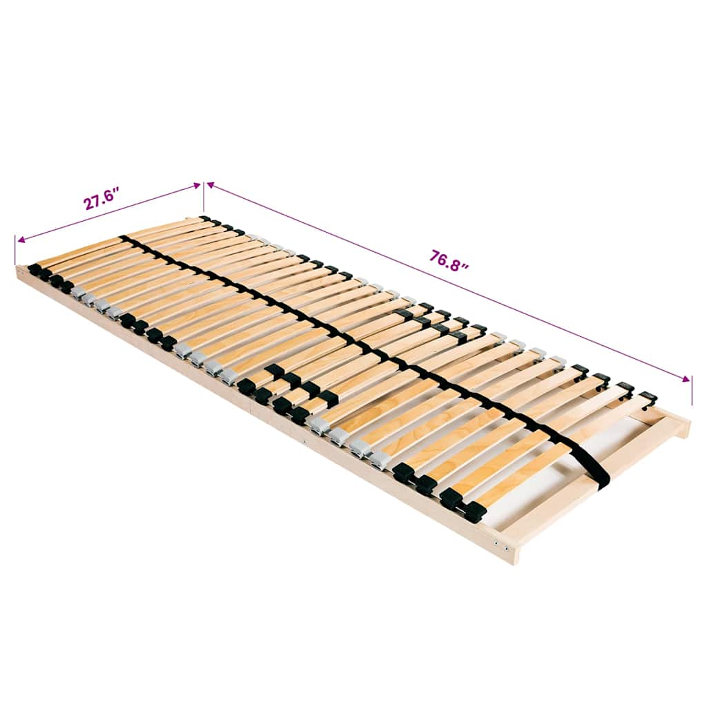 vidaXL Stelaż do łóżka z 28 listwami, 7 stref, 70 x 200 cm