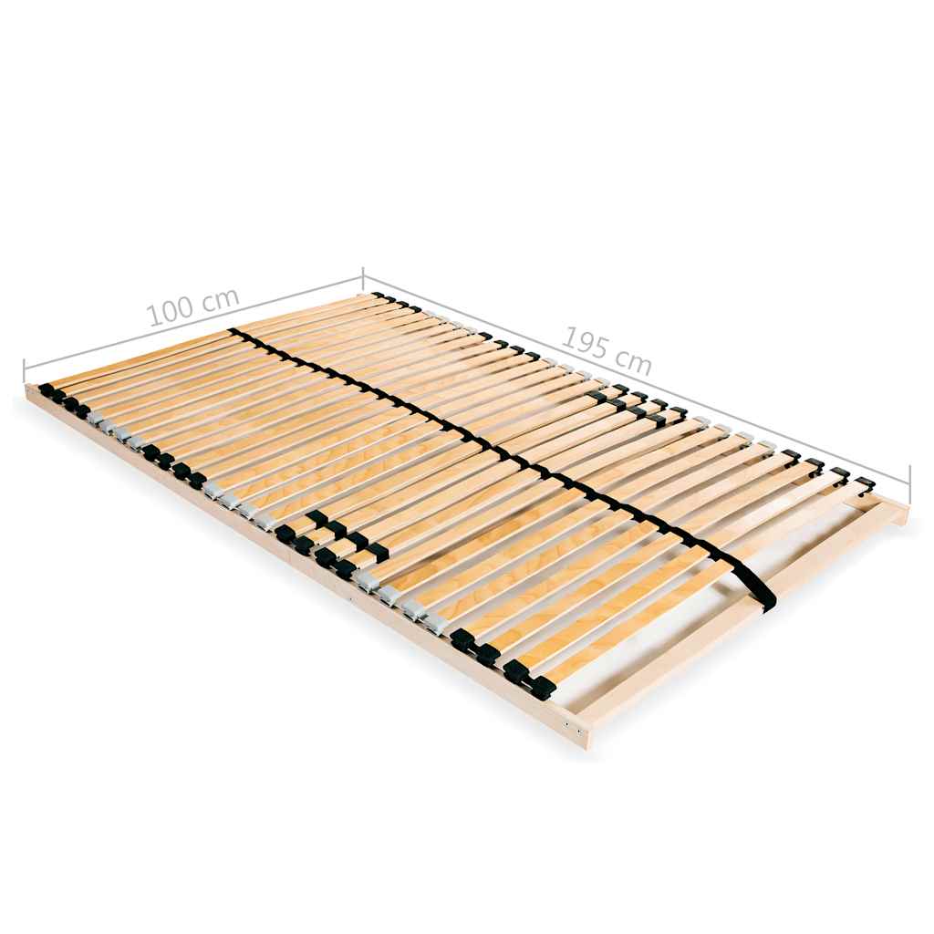 vidaXL Stelaż do łóżka z 28 listwami, 7 stref, 100 x 200 cm