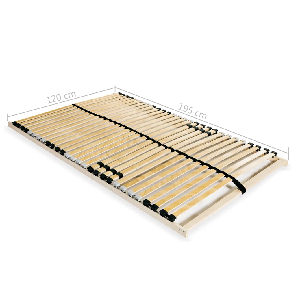 vidaXL Stelaż do łóżka z 28 listwami, 7 stref, 120 x 200 cm