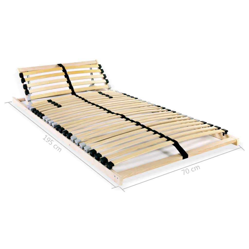 vidaXL Stelaż do łóżka z 28 listwami, 7 stref, 70 x 200 cm