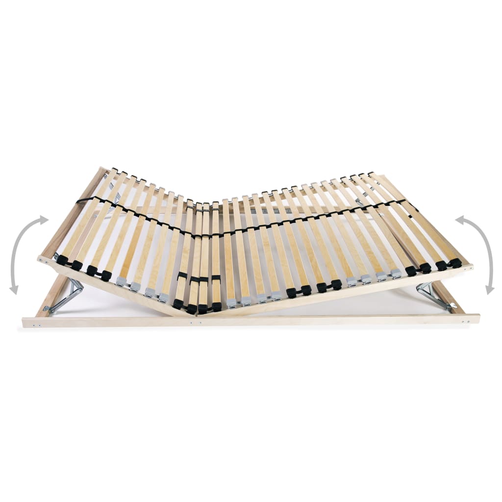 vidaXL Stelaż do łóżka z 28 listwami, 7 stref, 100 x 200 cm