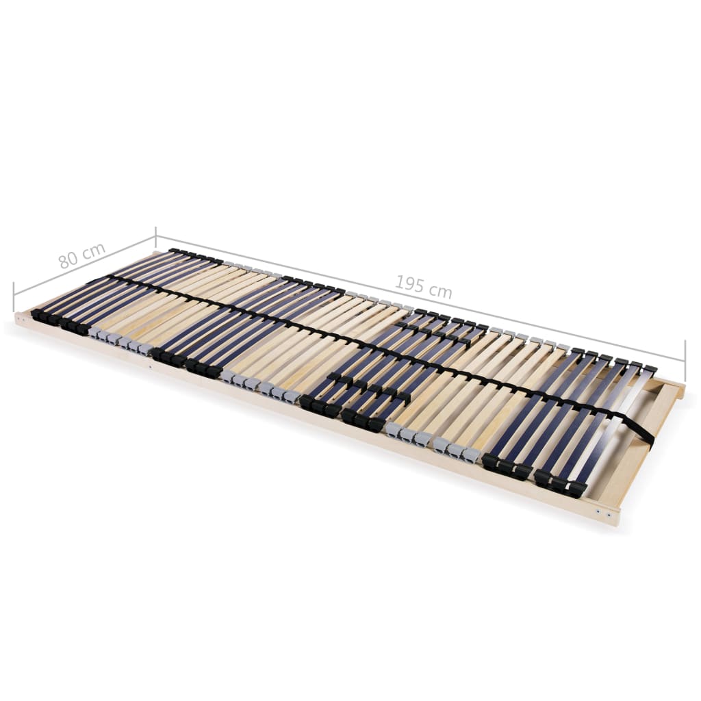 vidaXL Stelaż do łóżka z 42 listwami, 7 stref, 80 x 200 cm