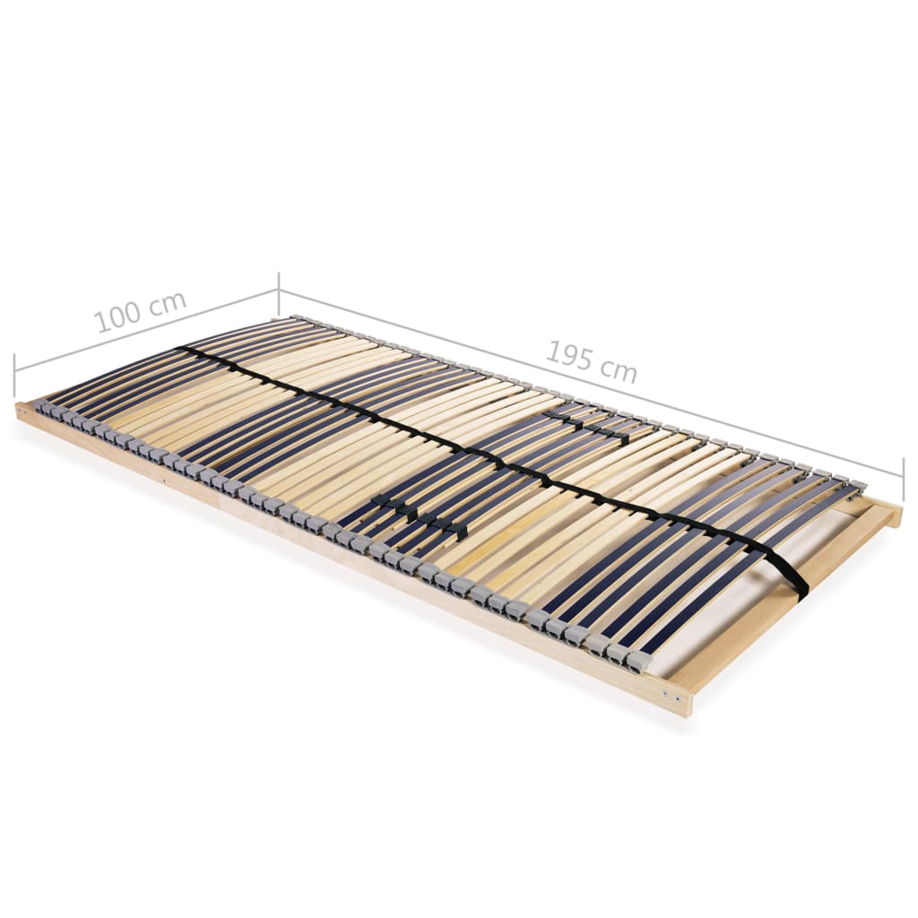 vidaXL Stelaż do łóżka z 42 listwami, 7 stref, 100 x 200 cm