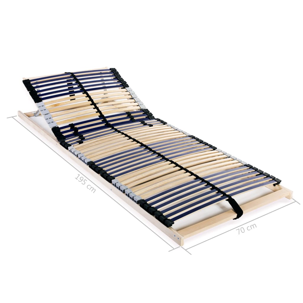vidaXL Stelaż do łóżka z 42 listwami, 7 stref, 70 x 200 cm