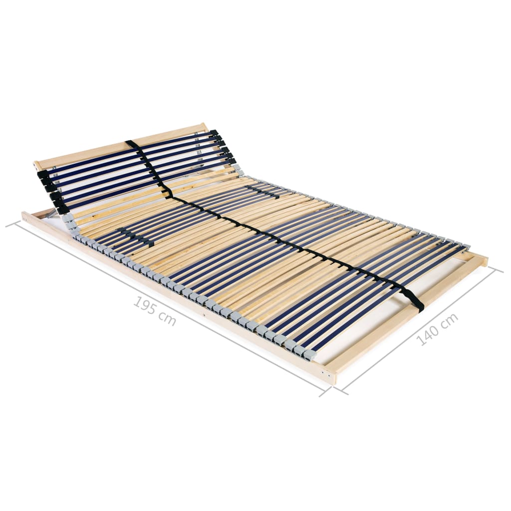 vidaXL Stelaż do łóżka z 42 listwami, 7 stref, 140 x 200 cm