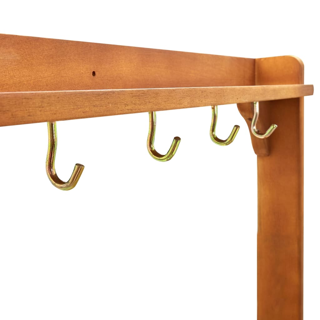 vidaXL Ogrodowy wózek kuchenny, lite drewno akacjowe, 92x43,5x141,5 cm