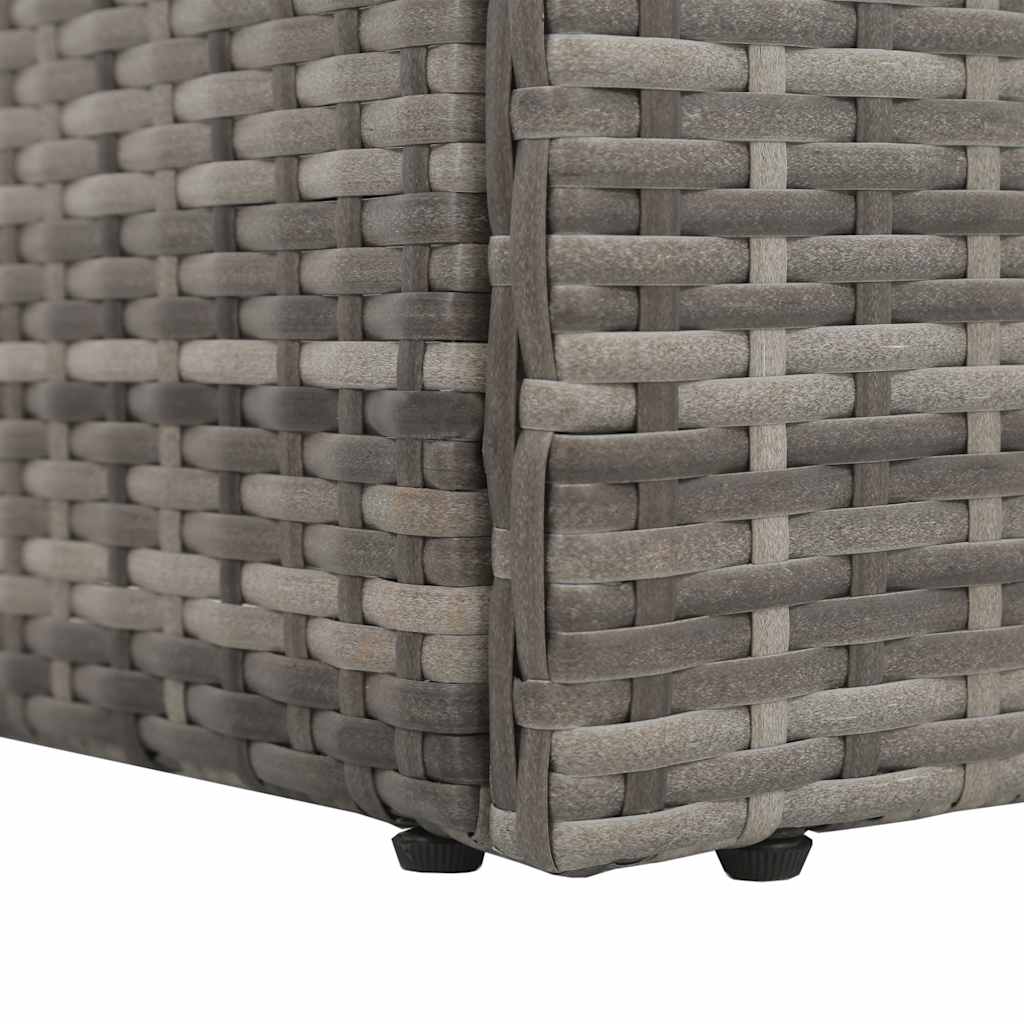 vidaXL Leżanka ogrodowa, szara, 195 x 60 cm, rattan PE
