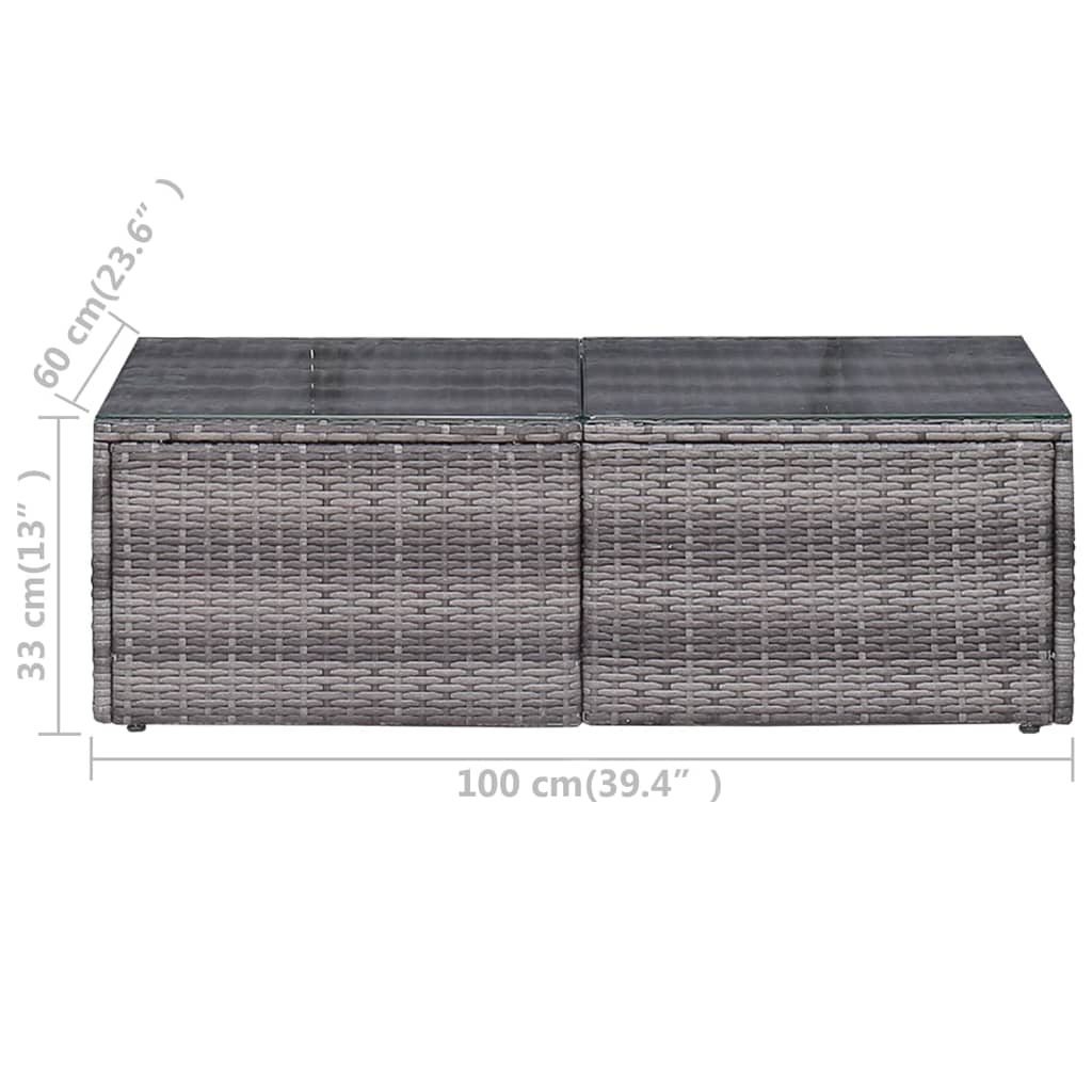 vidaXL 6-cz. zestaw mebli do ogrodu z poduszkami, rattan PE, szary
