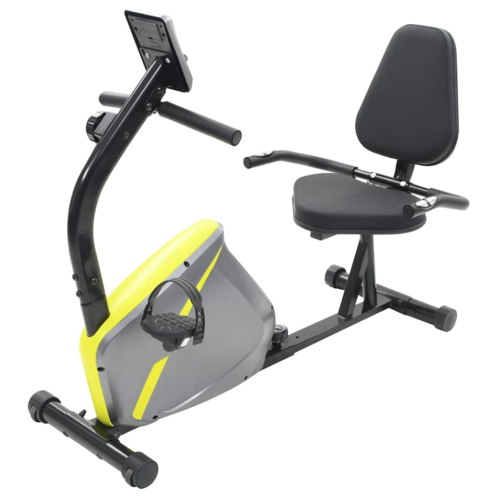 vidaXL Poziomy rower treningowy z pomiarem tętna