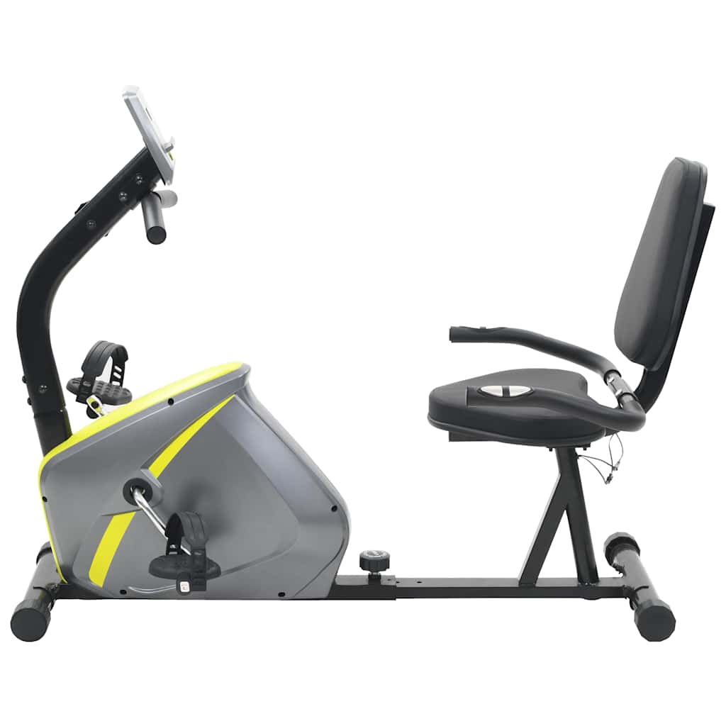 vidaXL Poziomy rower treningowy z pomiarem tętna