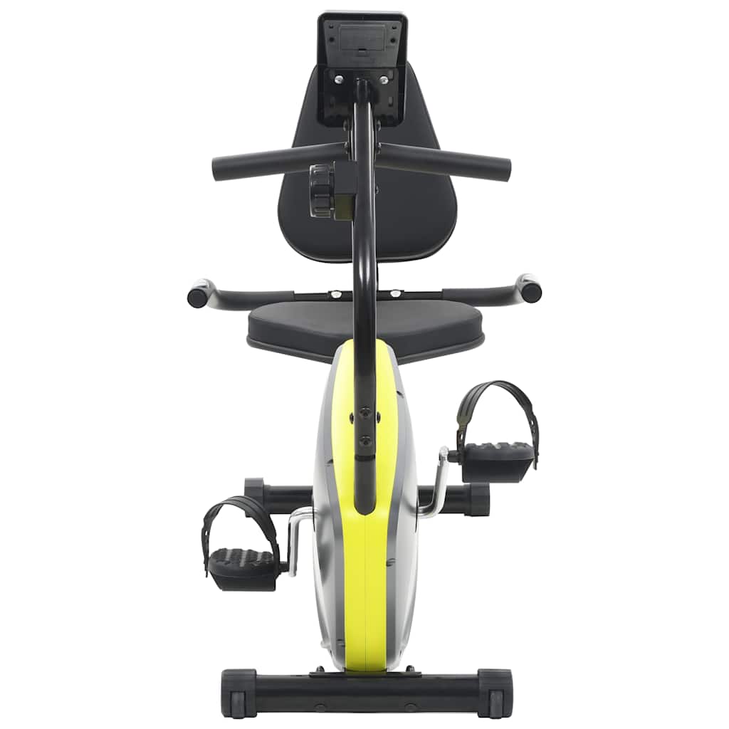 vidaXL Poziomy rower treningowy z pomiarem tętna