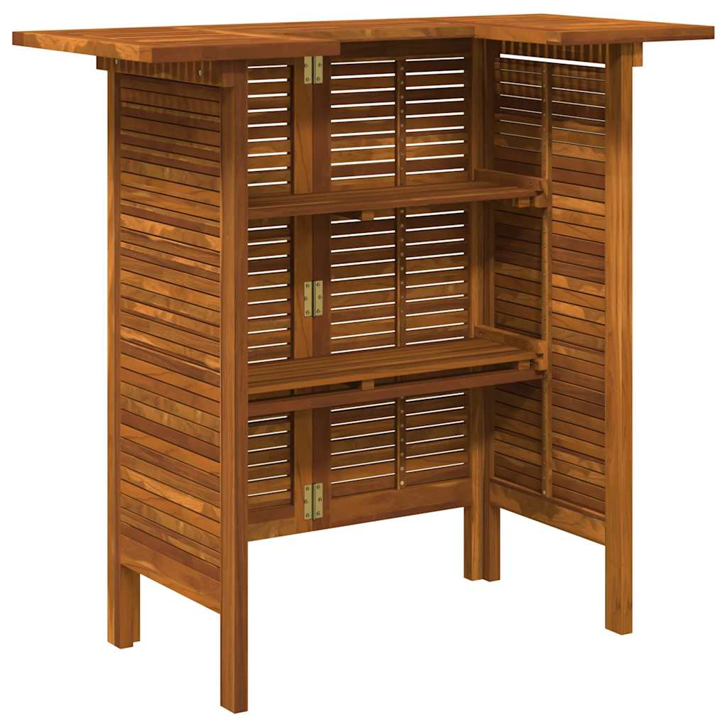 vidaXL Stolik barowy, 110 x 50 x 105 cm, lite drewno akacjowe