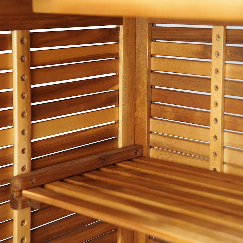 vidaXL Stolik barowy, 110 x 50 x 105 cm, lite drewno akacjowe
