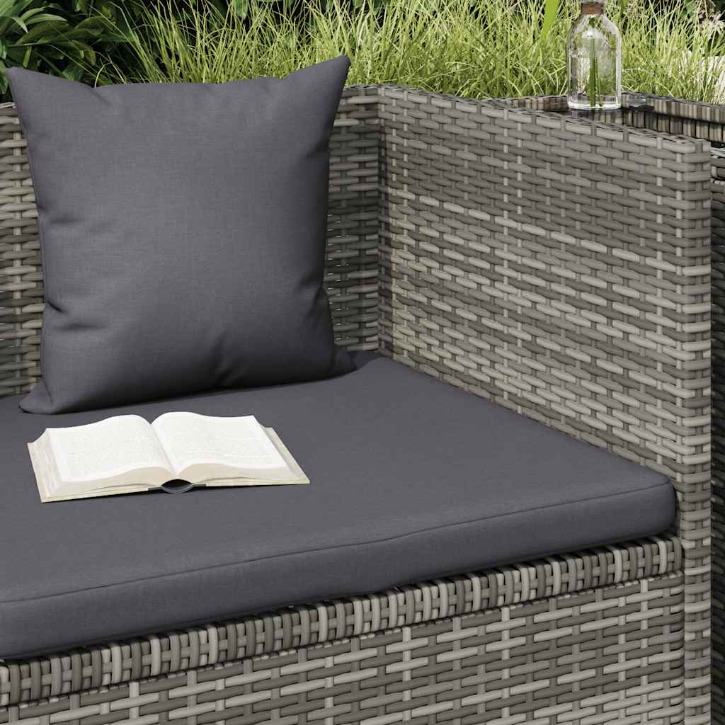 vidaXL Leżanka ogrodowa, szara, 200 x 60 cm, rattan PE