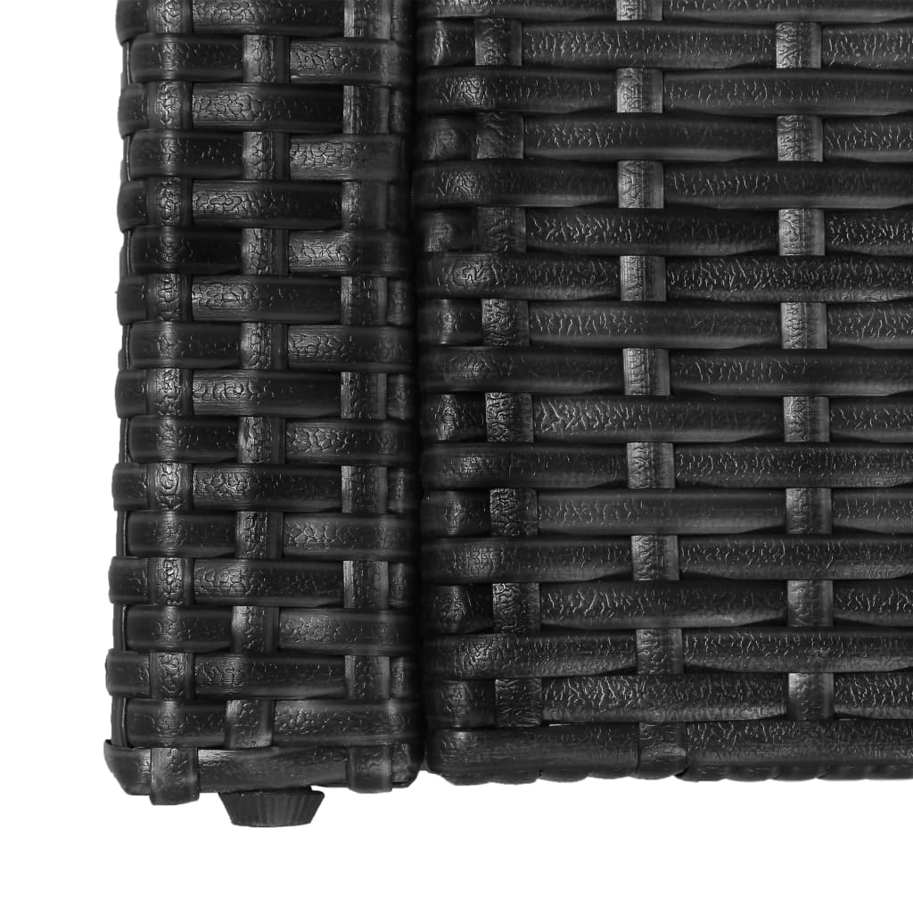 vidaXL 5-cz. zestaw mebli do ogrodu, poduszki, rattan PE, czarny