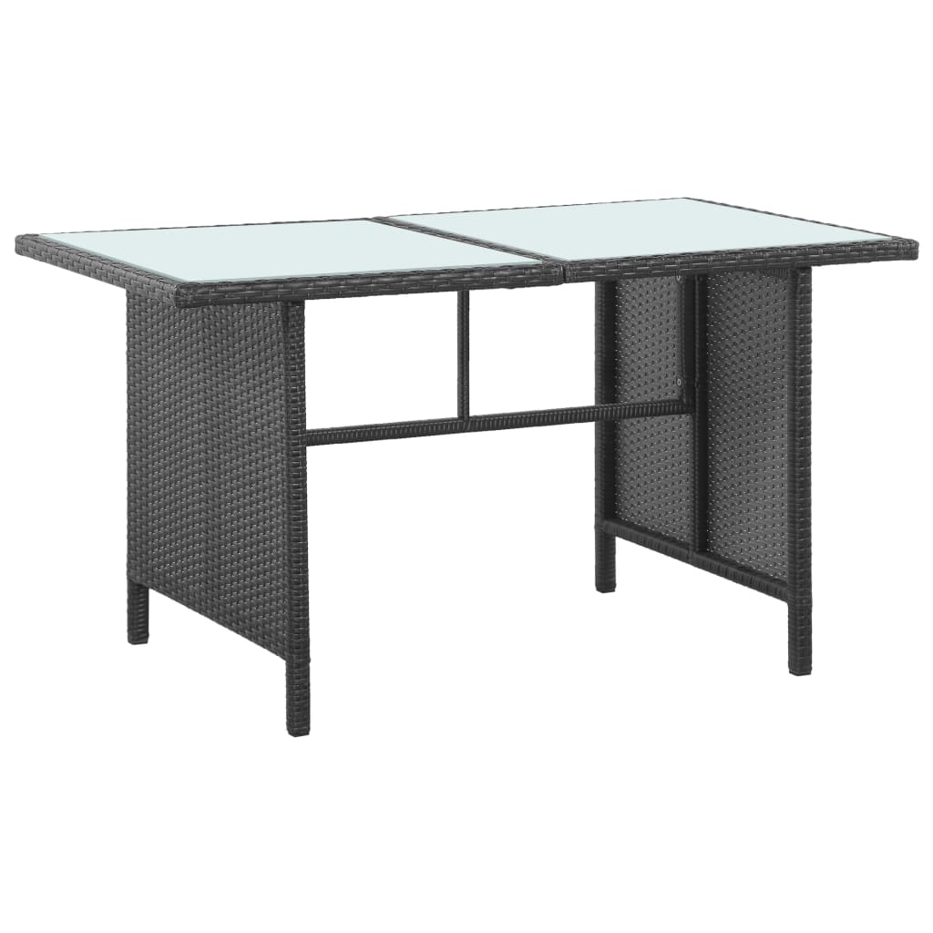 vidaXL 5-cz. zestaw mebli do ogrodu, poduszki, rattan PE, czarny
