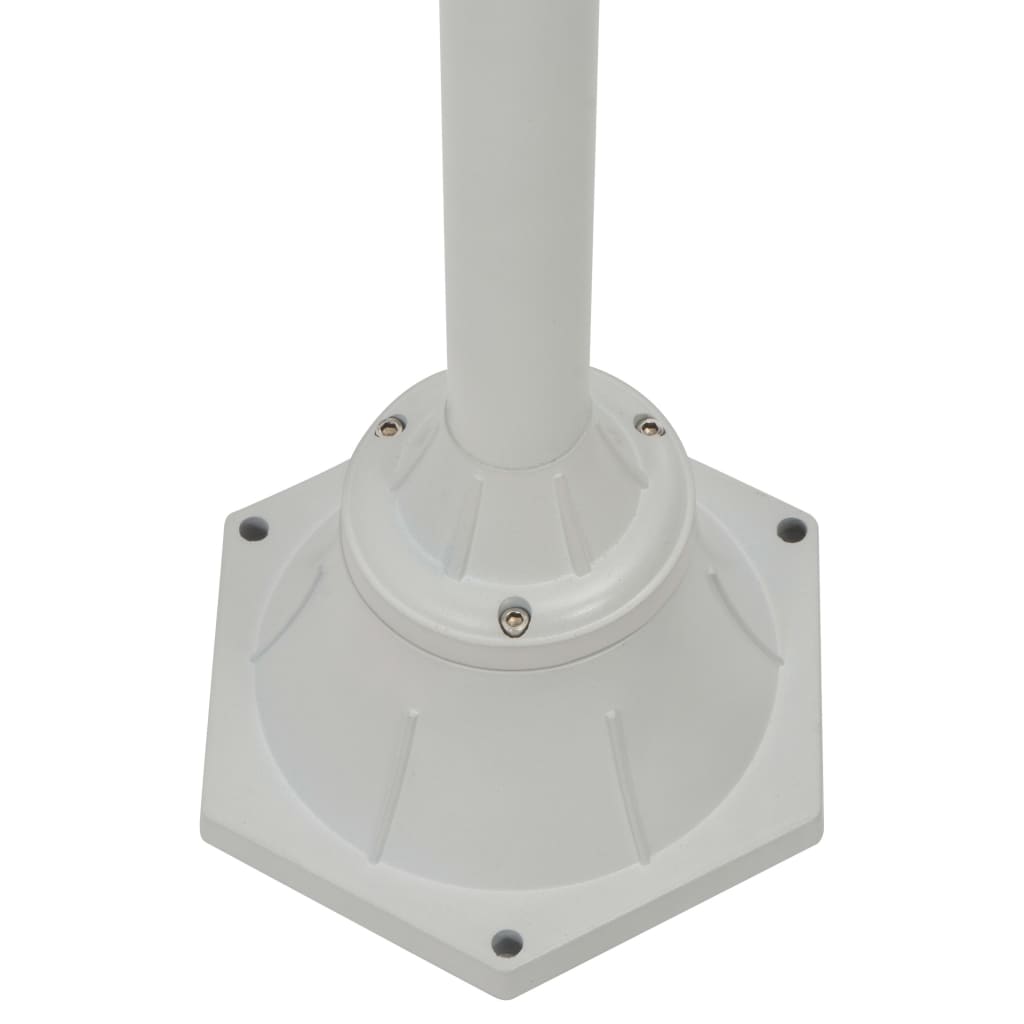 vidaXL Latarnia ogrodowa 2-punktowa, 220 cm, aluminium, E27, biała