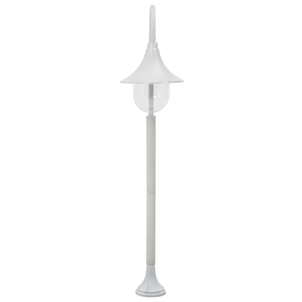 vidaXL Lampa ogrodowa na słupku, 120 cm, E27, aluminium, biała