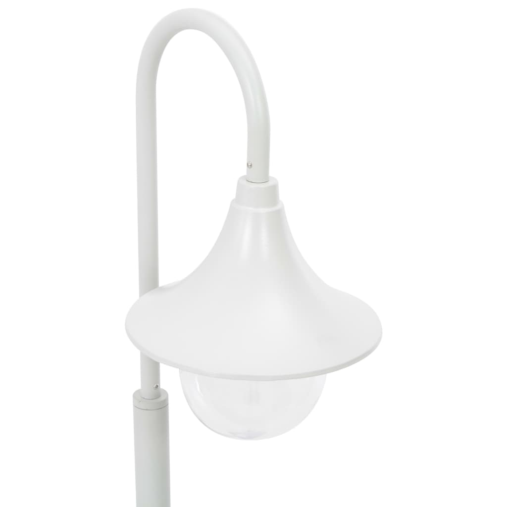vidaXL Lampa ogrodowa na słupku, 120 cm, E27, aluminium, biała