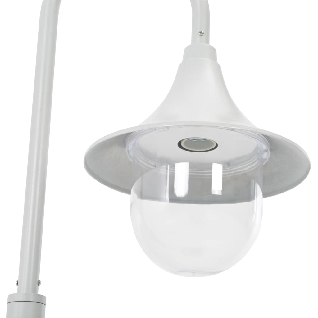 vidaXL Lampa ogrodowa na słupku, 120 cm, E27, aluminium, biała