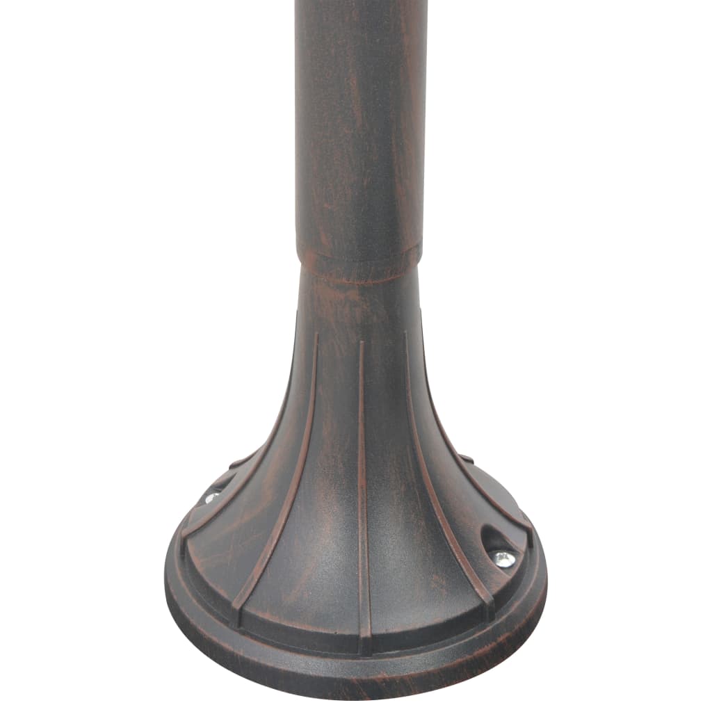 vidaXL Lampa ogrodowa na słupku, 120 cm, E27, aluminium, kolor brązu
