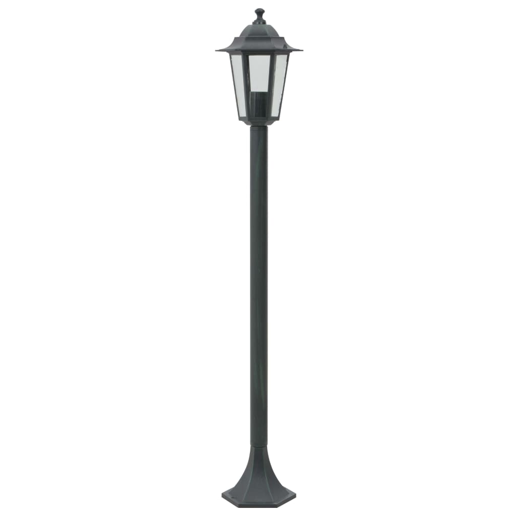 vidaXL Lampy ogrodowe, 110 cm, E27, aluminium, ciemnozielone, 6 szt.
