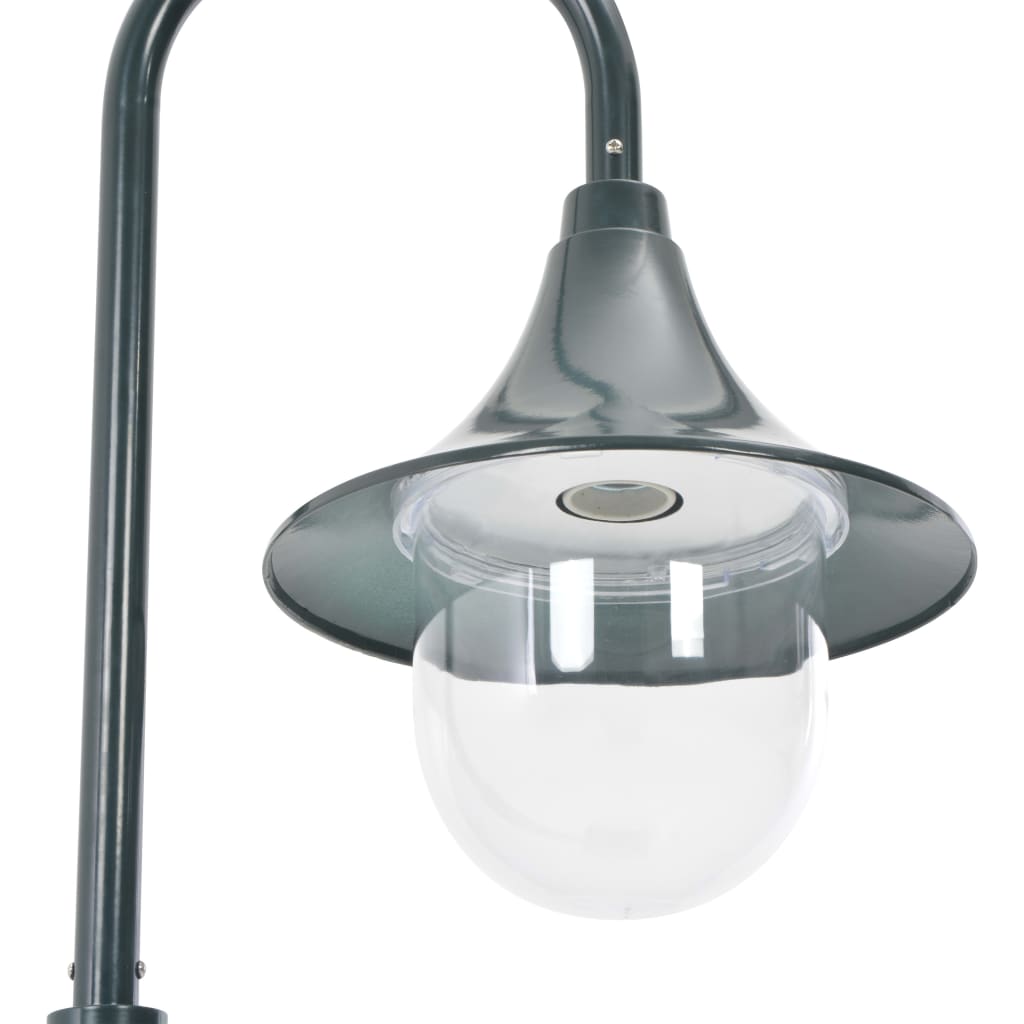 vidaXL Lampa ogrodowa na słupku, 120 cm, E27, aluminium, ciemnozielona