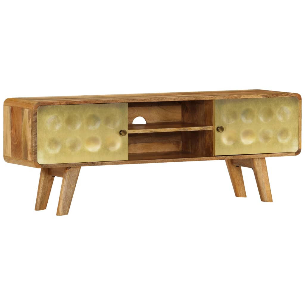 vidaXL Szafka pod telewizor, lite drewno mango, 120 x 30 x 45 cm