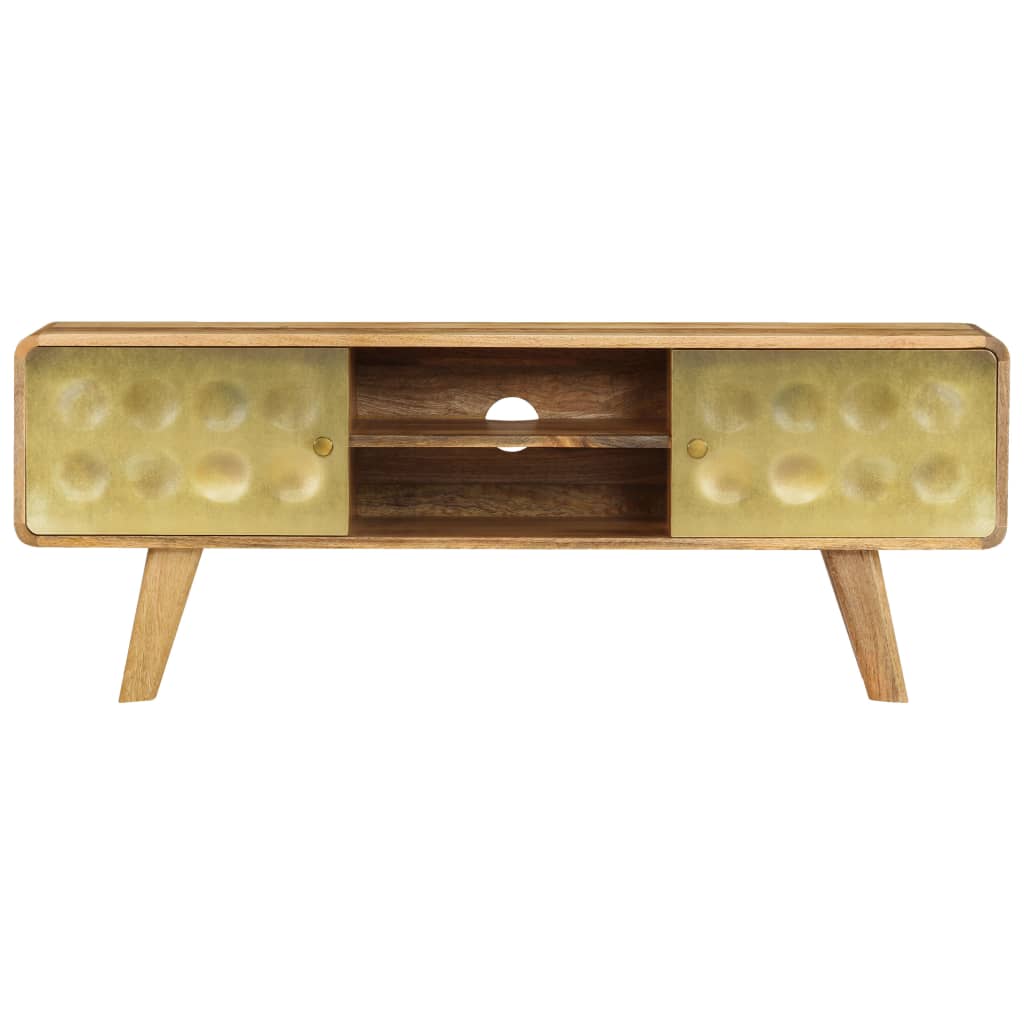 vidaXL Szafka pod telewizor, lite drewno mango, 120 x 30 x 45 cm