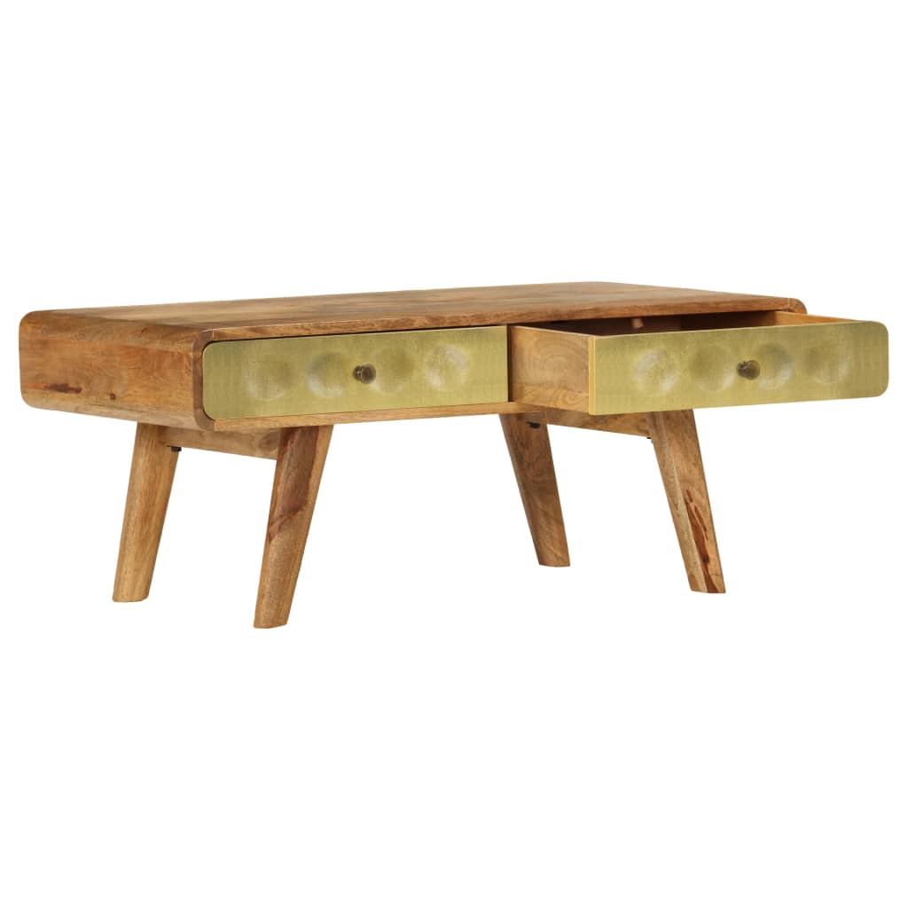 vidaXL Stolik kawowy z litego drewna mango, 90 x 50 x 40 cm