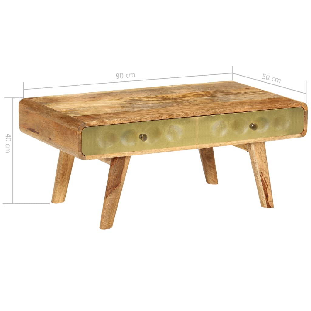 vidaXL Stolik kawowy z litego drewna mango, 90 x 50 x 40 cm