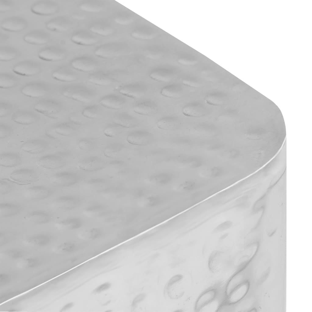 vidaXL Stoliki kawowe z aluminium, 2 sztuki, srebrne