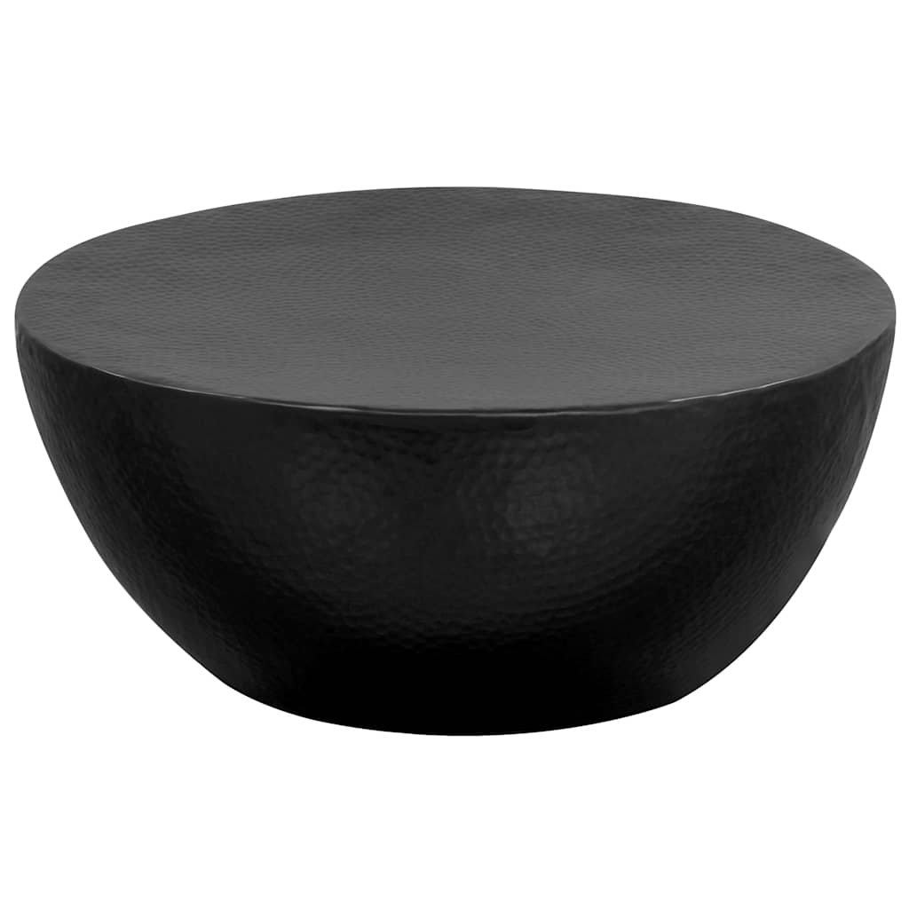 vidaXL Stolik kawowy z młotkowanego aluminium, 70 x 30 cm, czarny