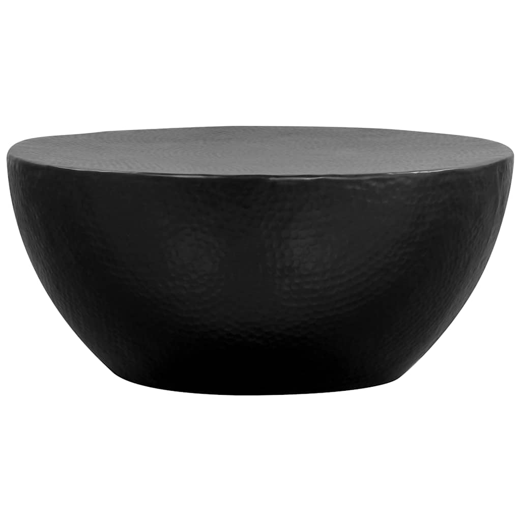 vidaXL Stolik kawowy z młotkowanego aluminium, 70 x 30 cm, czarny