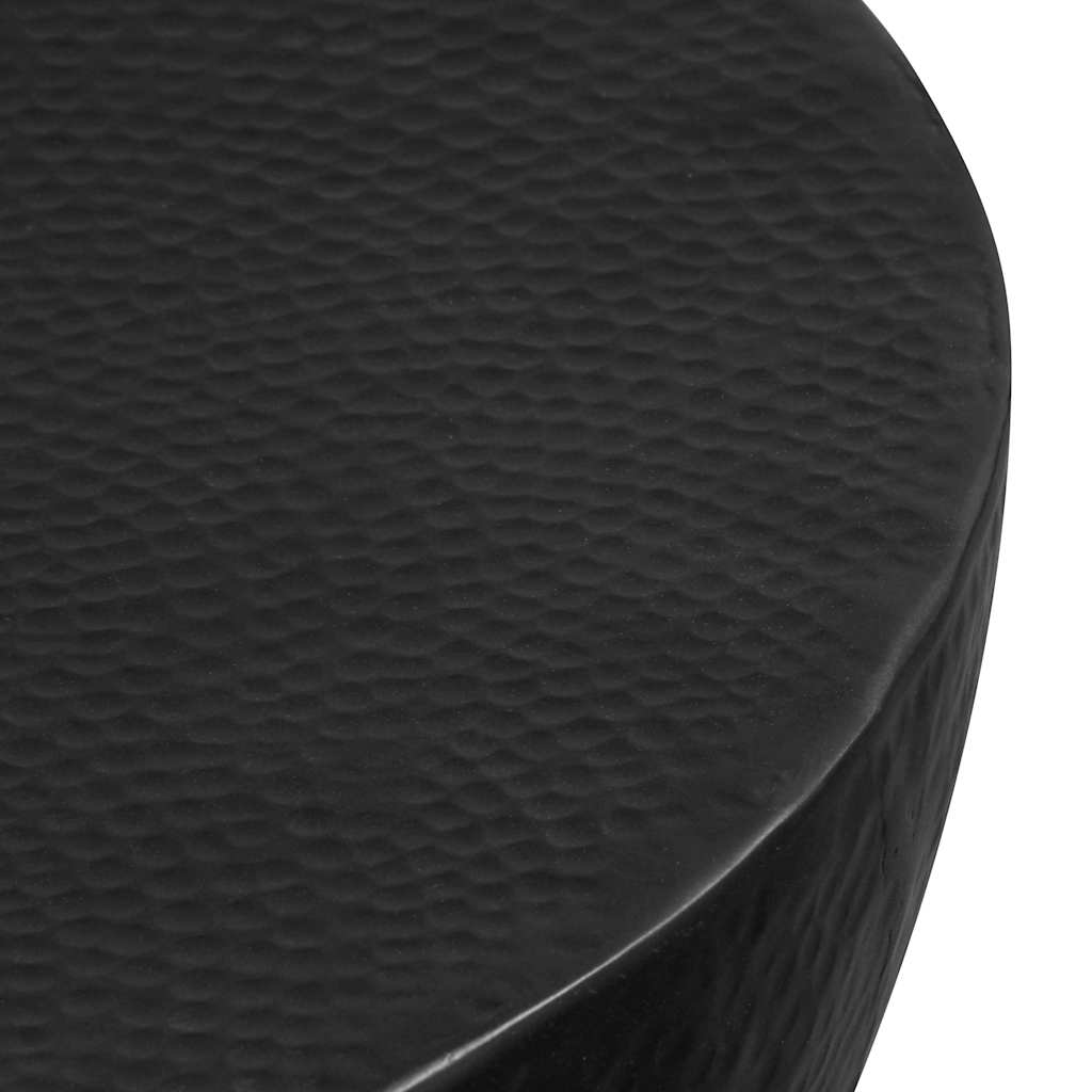 vidaXL Stolik kawowy z młotkowanego aluminium, 70 x 30 cm, czarny