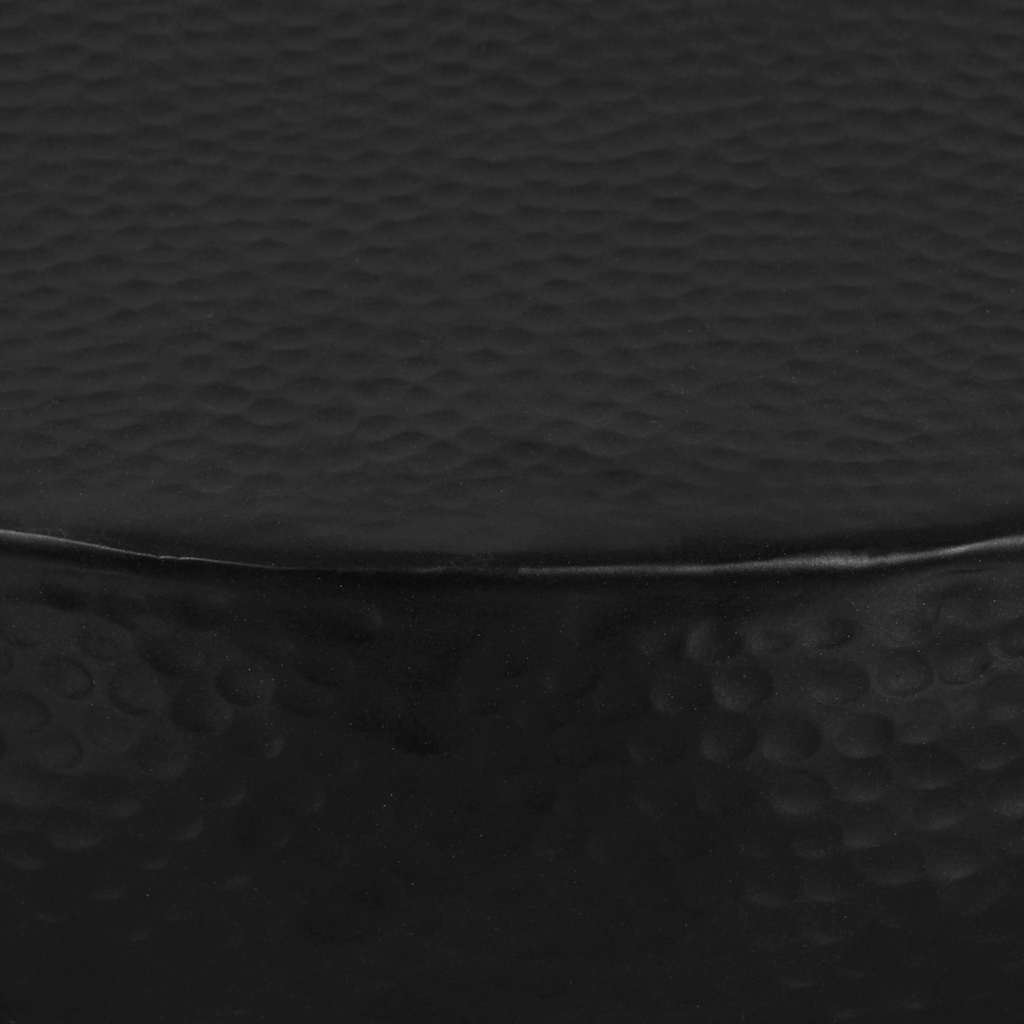 vidaXL Stolik kawowy z młotkowanego aluminium, 70 x 30 cm, czarny