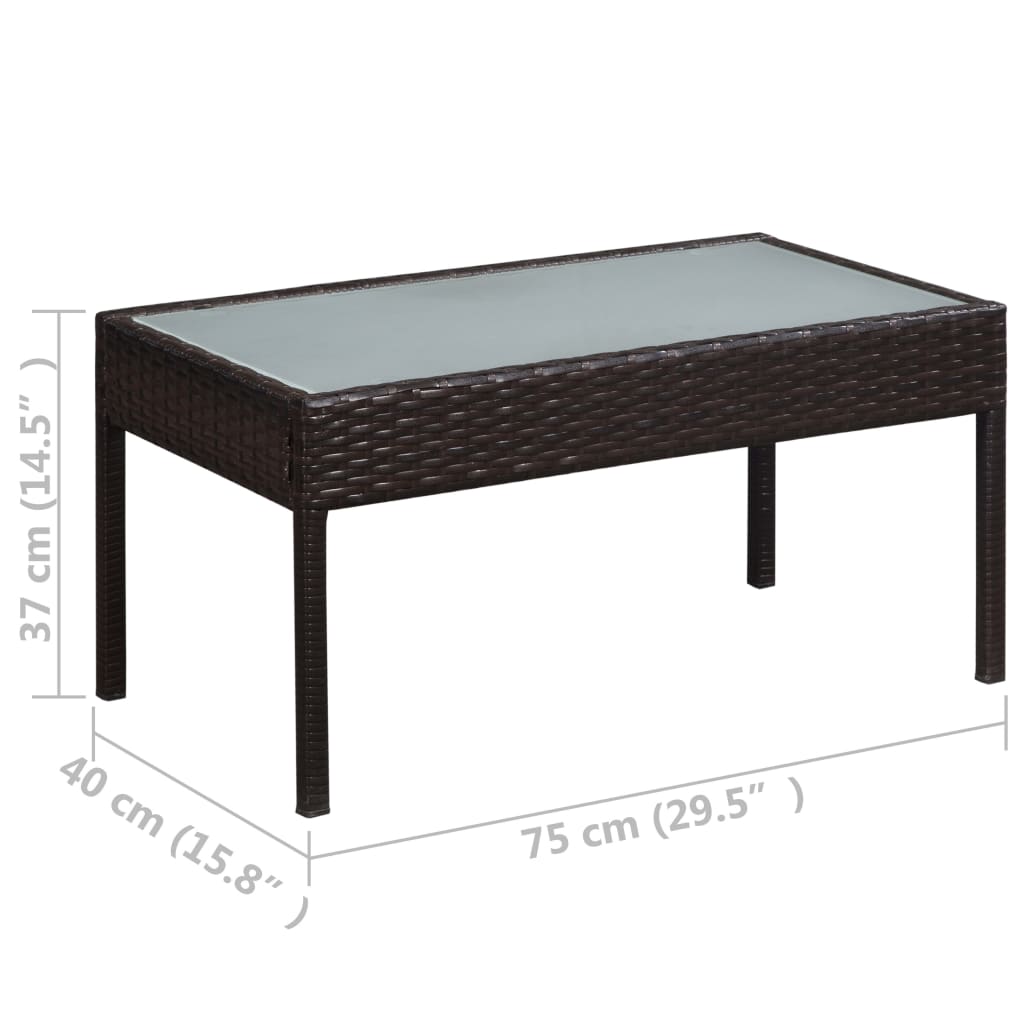 vidaXL 5-cz. zestaw mebli do ogrodu, poduszki, rattan PE, czarny