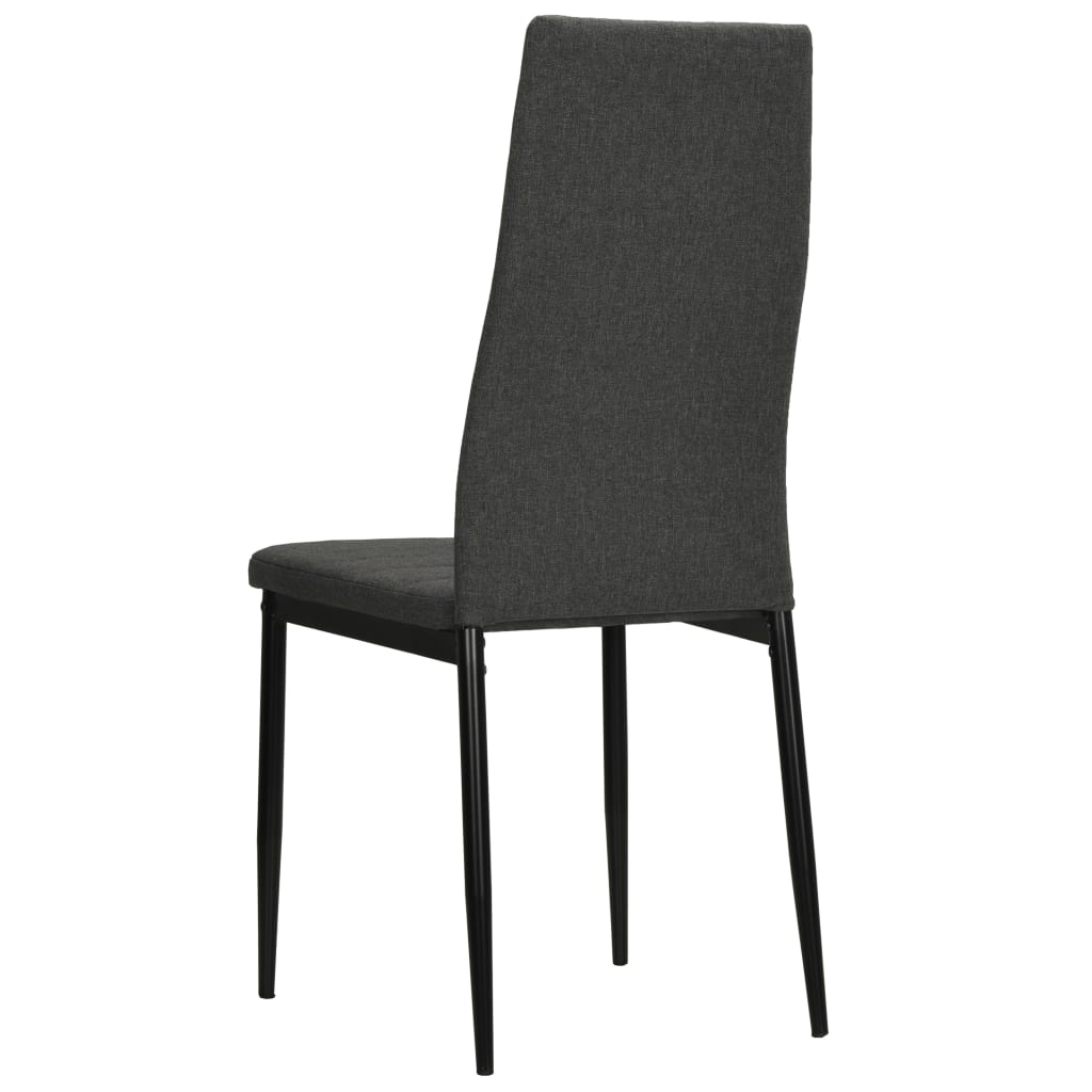 vidaXL Krzesła stołowe, 4 szt., ciemnoszare, obite tkaniną