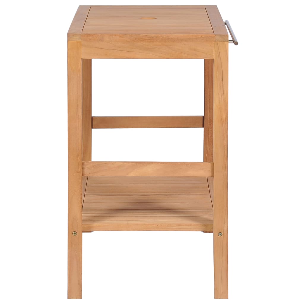 vidaXL Szafka łazienkowa pod umywalkę, lite drewno tekowe, 74x45x75 cm