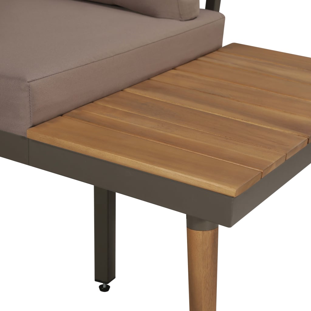 vidaXL 4-cz. zestaw mebli ogrodowych, poduszki, drewno akacjowe, brąz