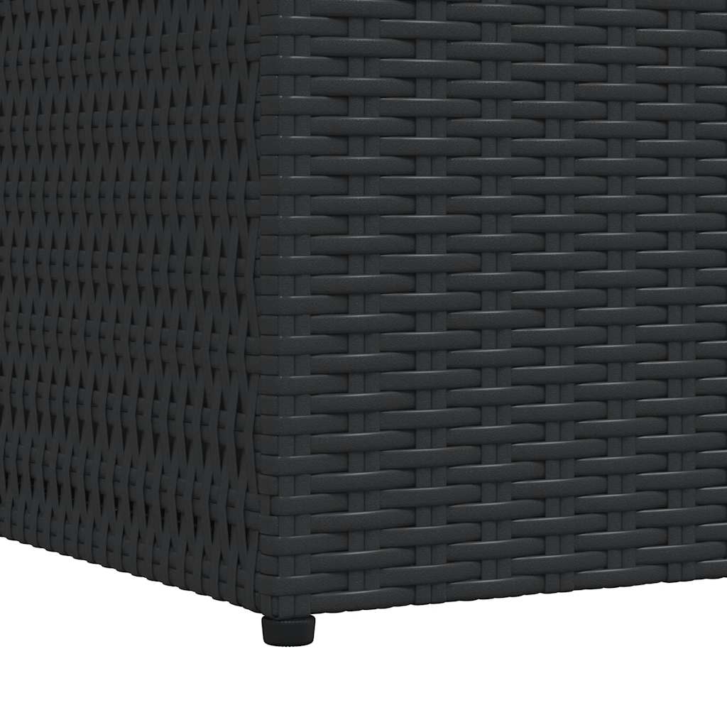 vidaXL Skrzynia ogrodowa, czarna, 150 x 100 x 100 cm, rattan PE