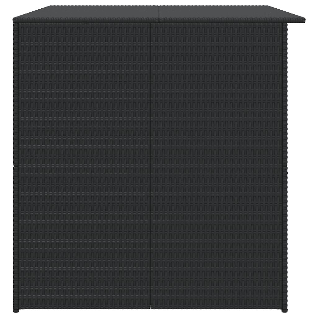 vidaXL Skrzynia ogrodowa, czarna, 150 x 100 x 100 cm, rattan PE
