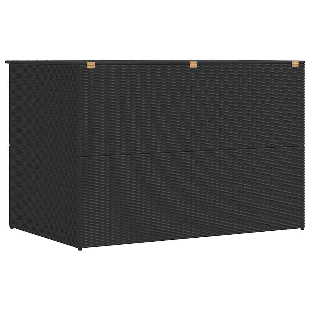vidaXL Skrzynia ogrodowa, czarna, 150 x 100 x 100 cm, rattan PE