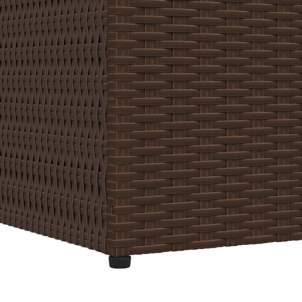 vidaXL Skrzynia ogrodowa, brązowa, 150 x 100 x 100 cm, rattan PE