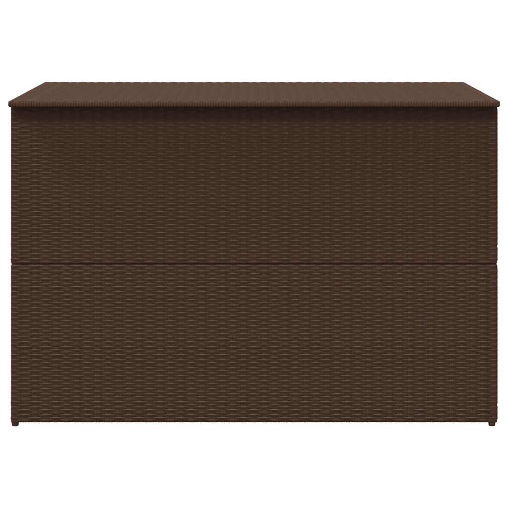 vidaXL Skrzynia ogrodowa, brązowa, 150 x 100 x 100 cm, rattan PE
