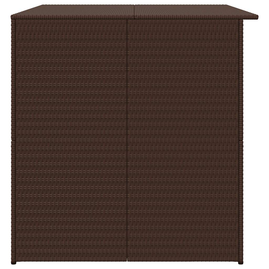 vidaXL Skrzynia ogrodowa, brązowa, 150 x 100 x 100 cm, rattan PE